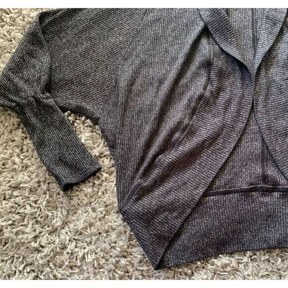 NWOT Maeve ANTHROPOLOGIE Ingrid Cocoon Open Wrap Cardigan Gray SWEATER TOP - Picture 4 of 8